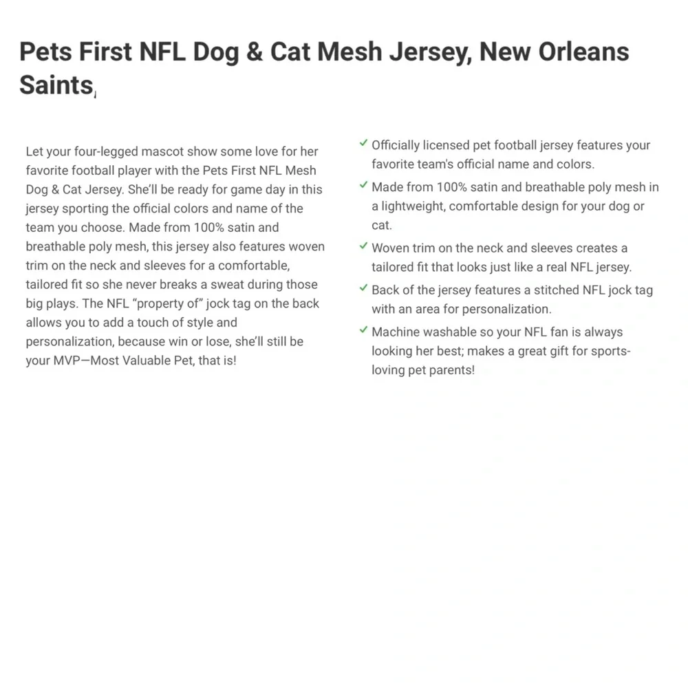New Orleans Saints NFL Jersey